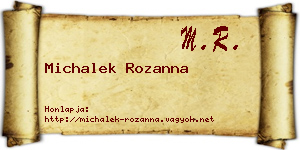 Michalek Rozanna névjegykártya